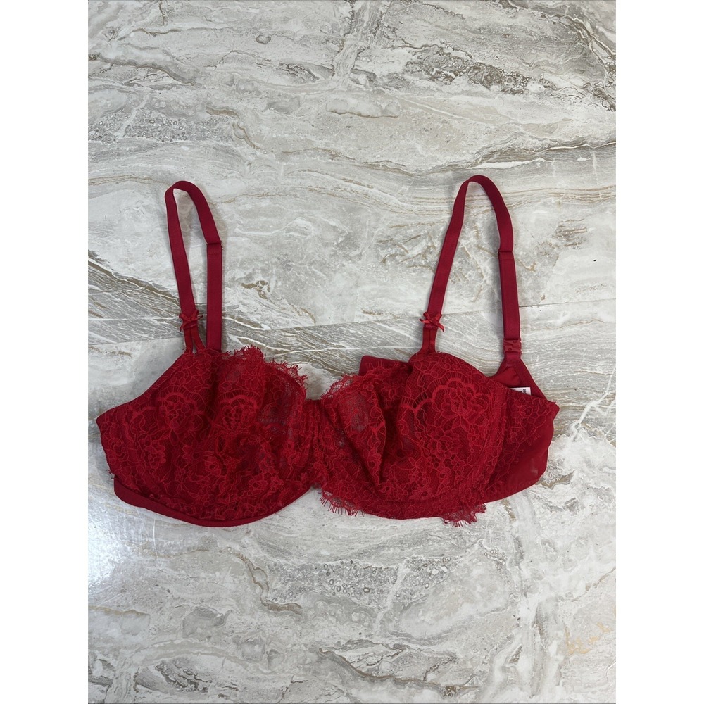 Victoria's Secret Sz 36D DREAM ANGELS Wicked Unlined Lace Balconette Bra.